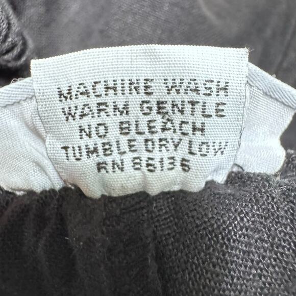 Bryn Walker Pants Womens 1X Black Linen Wide Leg Tapper Lagenlook Boho - Picture 16 of 16